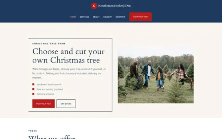Téma: Kerstbomenkwekerij Den