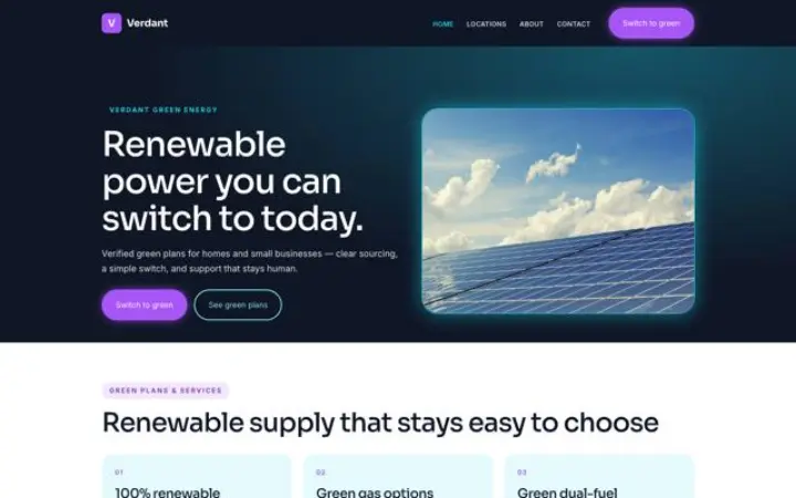 Weboldal zöld energia