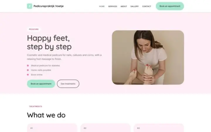 Weboldal pedikűr