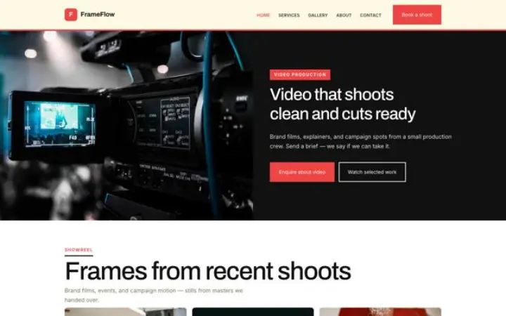 Weboldal videós