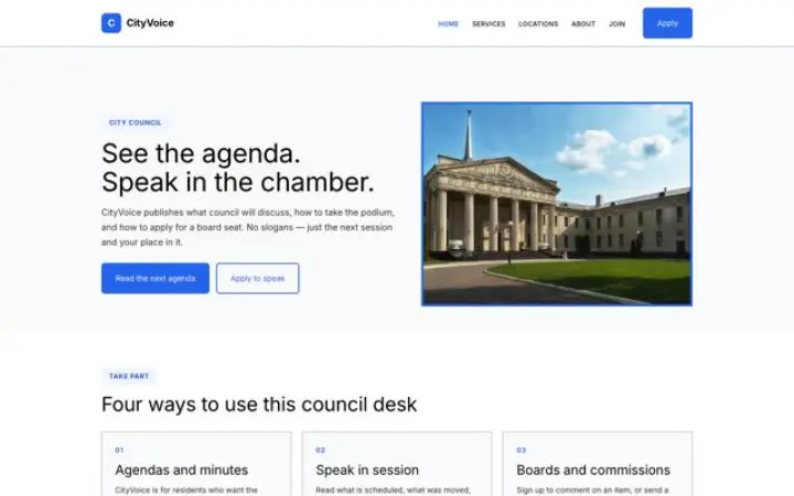 Téma: CityVoice