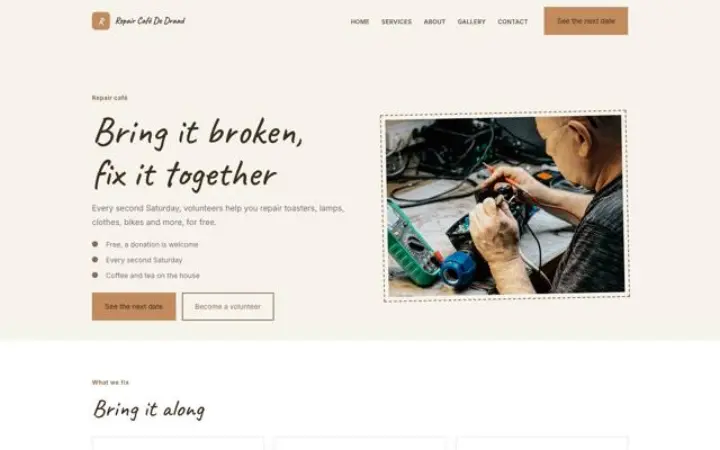 Weboldal repair café
