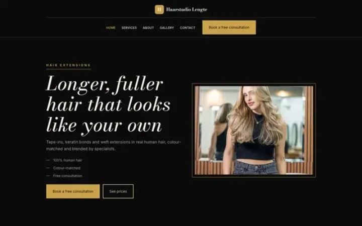 Téma: Haarstudio Lengte