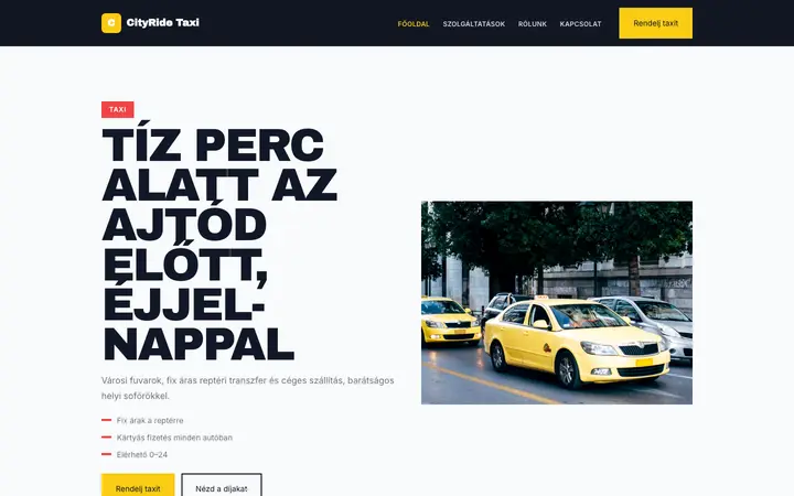 Téma: CityRide Taxi