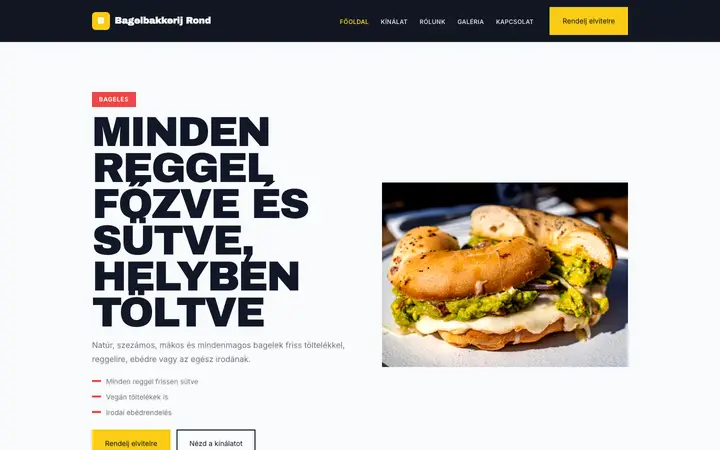 Téma: Bagelbakkerij Rond