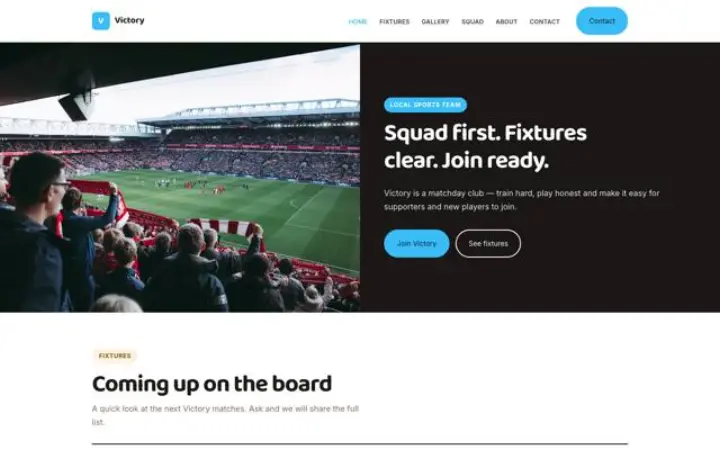 Weboldal sportcsapat