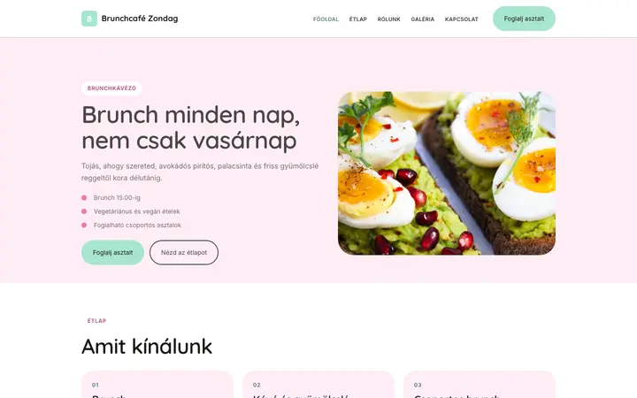 Téma: Brunchcafé Zondag