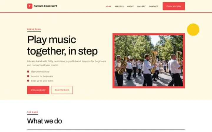Weboldal fúvószenekar