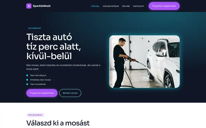 Téma: SparkleWash