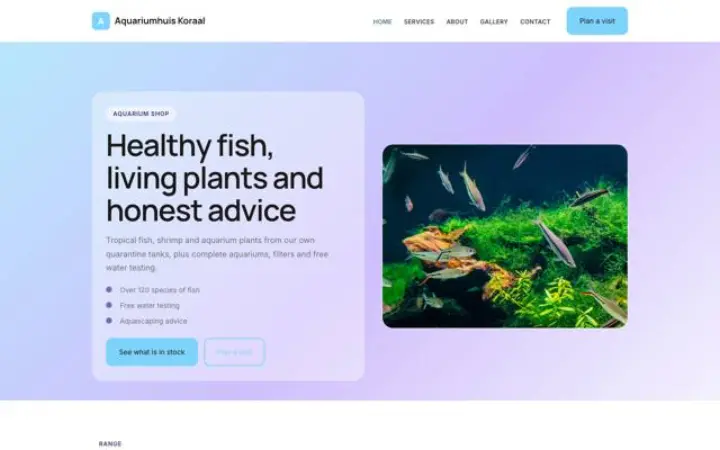 Téma: Aquariumhuis Koraal
